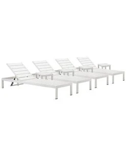 Home Indoor/Outdoor 4 Joseph Loungers & 4 Side Tables