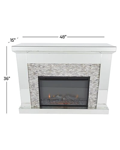 Clear Glam Electric Fireplace Home 4 Clear Glam Electric Fireplace Home - Image 4