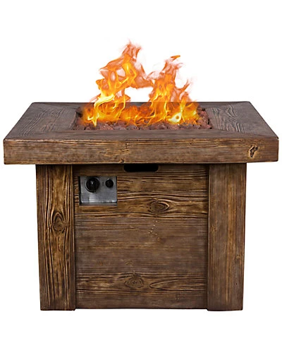 Merida 34.5in Square Outdoor Propane Gas Fire Pit Table Home 2 Merida 34.5in Square Outdoor Propane Gas Fire Pit Table Home - Image 2