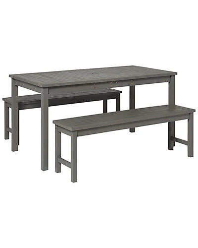 3pc Outdoor Patio Acacia Wood Dining Set Home 1 3pc Outdoor Patio Acacia Wood Dining Set Home