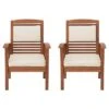 Alaterre Furniture Lyndon Eucalyptus Wood Outdoor Chair With Cushions, Set Of 2 Home