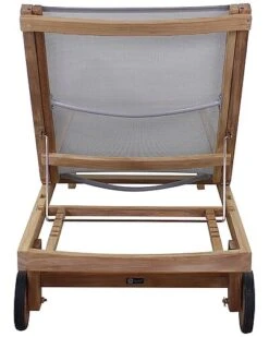 Deck Side Natural Teak Outdoor Sling Chaise Lounge Chair Home -Home Furnishing Store 3070329117 RLLD 4