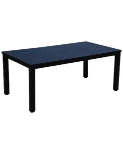 Eative Outdoor Products Courtyard Casual Santorini Black 7pc Mixed Dining Set 70in Rectangle Table Home -Home Furnishing Store 3070329239 RLLD 5