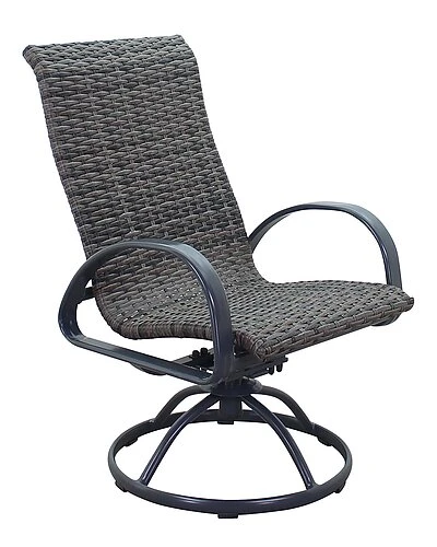 Santa Fe Dark Gray 7Pc Rectangle Dining Set With 72In Table And 6 Wicker Swivel Rockers Home 3 Santa Fe Dark Gray 7Pc Rectangle Dining Set With 72In Table And 6 Wicker Swivel Rockers Home - Image 3