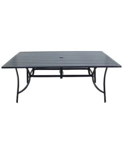 Santa Fe Dark Gray 7Pc Rectangle Dining Set With 72In Table And 6 Wicker Swivel Rockers Home 13 Santa Fe Dark Gray 7Pc Rectangle Dining Set With 72In Table And 6 Wicker Swivel Rockers Home -Home Furnishing Store 3070329379 RLLD 7