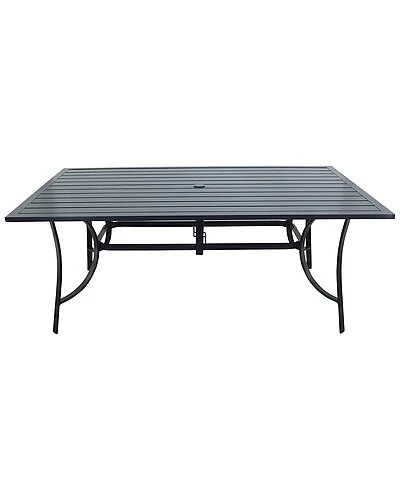 Santa Fe Dark Gray 7Pc Rectangle Dining Set With 72In Table And 6 Wicker Swivel Rockers Home 7 Santa Fe Dark Gray 7Pc Rectangle Dining Set With 72In Table And 6 Wicker Swivel Rockers Home - Image 7