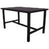 Eative Outdoor Products Courtyard Casual Courtyard Causal Santorini Black Aluminum 65In Rectangle Balcony Table With Umbrella Home