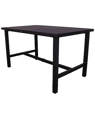 Eative Outdoor Products Courtyard Casual Courtyard Causal Santorini Black Aluminum 65In Rectangle Balcony Table With Umbrella Home 1 Eative Outdoor Products Courtyard Casual Courtyard Causal Santorini Black Aluminum 65In Rectangle Balcony Table With Umbrella Home