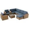 Shorvin 9pc Outdoor Conversation Set With Cushions