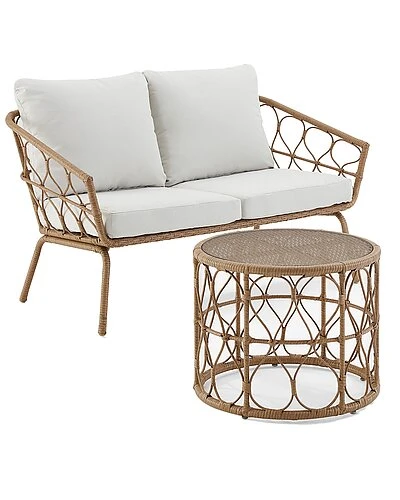 Crosley Furniture Juniper 2pc Outdoor Wicker Conversation Set Home 1 Crosley Furniture Juniper 2pc Outdoor Wicker Conversation Set Home