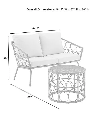 Crosley Furniture Juniper 2pc Outdoor Wicker Conversation Set Home 3 Crosley Furniture Juniper 2pc Outdoor Wicker Conversation Set Home - Image 3