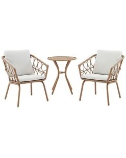 Crosley Furniture Juniper 3pc Indoor/Outdoor Wicker Bistro Set Home