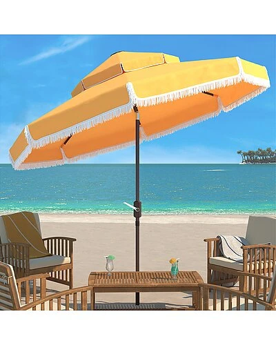 Safavieh Milan 9Ft Dbletop Umbrella Home 2 Safavieh Milan 9Ft Dbletop Umbrella Home - Image 2