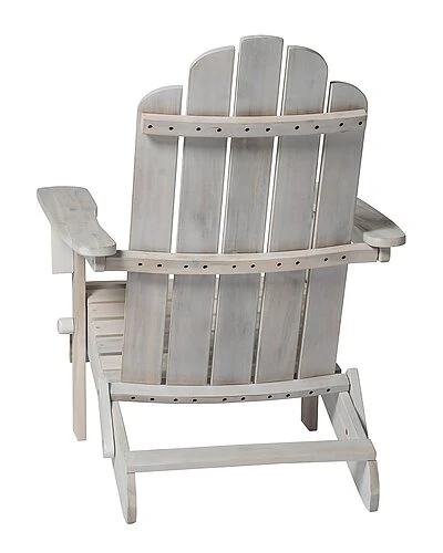 Outdoor Patio Acacia Wood Adirondack Chair Home White 3 Outdoor Patio Acacia Wood Adirondack Chair Home White - Image 3