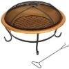 National Tree Company 29in Copper Fire Pit With Stand & Screen Home