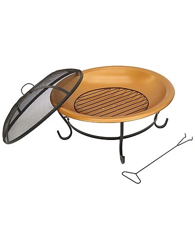 National Tree Company 29in Copper Fire Pit With Stand & Screen Home 3 National Tree Company 29in Copper Fire Pit With Stand & Screen Home - Image 3