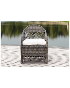 Safavieh Davies Outdoor Wicker Arm Chair With Cushion Home -Home Furnishing Store 3070382011 RLLD 4