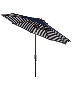 Safavieh Athens Inside Out Striped 9ft Crank Outdoor Auto Tilt Umbrella Home -Home Furnishing Store 3070382032 RLLD 3