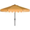 Safavieh Venice Single Scallop 9Ft Crank Outdoor Push Button Tilt Umbrella Home