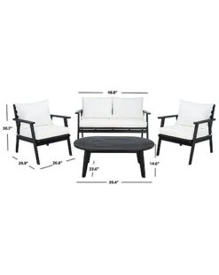 Safavieh Deacon 4pc Living Set Home 5 Safavieh Deacon 4pc Living Set Home -Home Furnishing Store 3070422200 RLLD 3