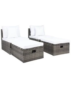 Safavieh Pramla Outdoor Sette With Ottoman Home