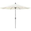 Home Ella Umbrella, Andoized Aluminum Pole White Fabric