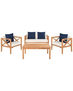 Safavieh Nunzio 4pc Outdoor Set With Accent Pillows Home