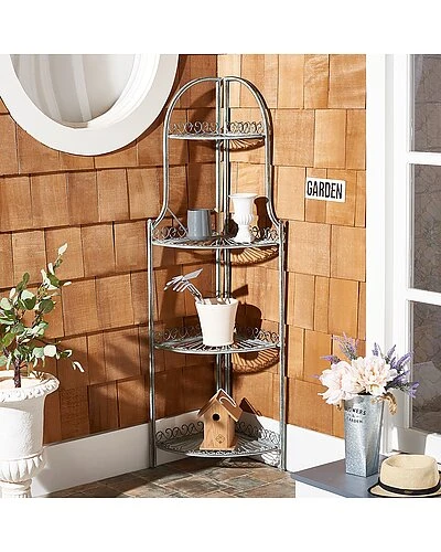 Safavieh Abarrane 4-Tier Corner Shelf Home 1 Safavieh Abarrane 4-Tier Corner Shelf Home