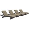 Convene Set Of 4 Outdoor Patio Chaise Loungers Home