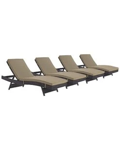 Convene Set Of 4 Outdoor Patio Chaise Loungers Home