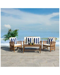 Safavieh Rocklin 4pc Outdoor Set Home -Home Furnishing Store 3070566407 RLLD 3