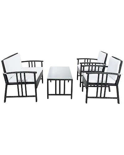 Safavieh Reslor Outdoor 4pc Living Set Home 2 Safavieh Reslor Outdoor 4pc Living Set Home - Image 2