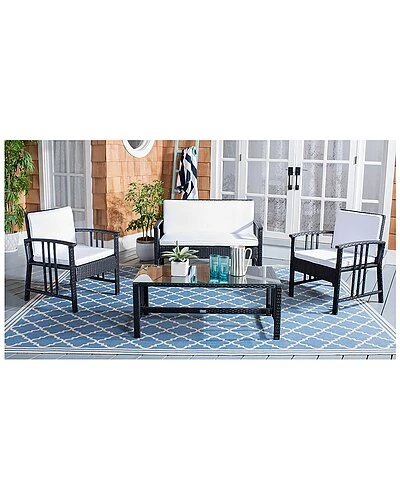 Safavieh Reslor Outdoor 4pc Living Set Home 3 Safavieh Reslor Outdoor 4pc Living Set Home - Image 3