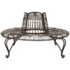 Safavieh Ally Darling Wrought Iron 60.25in W Outdoor Tree Bench Home