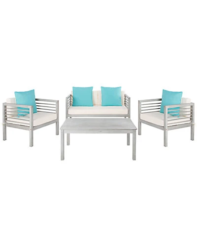 Safavieh Alda 4pc Outdoor Set Home 1 Safavieh Alda 4pc Outdoor Set Home