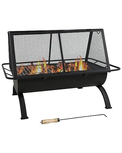 36in Fire Pit Steel Northland Grill With Spark Screen And Vinyl Cover Home 1 36in Fire Pit Steel Northland Grill With Spark Screen And Vinyl Cover Home