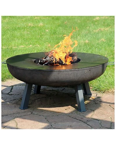 40in Fire Pit Cast Iron Wood-Burning Fire Bowl With Coo Ledge Home 3 40in Fire Pit Cast Iron Wood-Burning Fire Bowl With Coo Ledge Home - Image 3