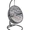 Gray Jackson Hanging Basket Egg Chair Swing With Stand Home