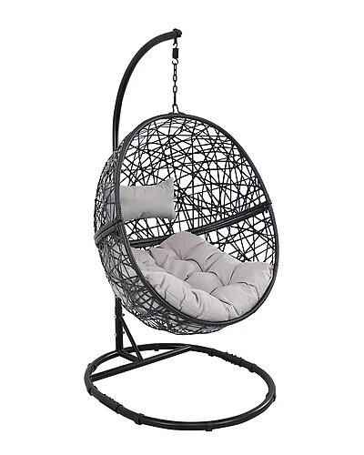 Gray Jackson Hanging Basket Egg Chair Swing With Stand Home 1 Gray Jackson Hanging Basket Egg Chair Swing With Stand Home