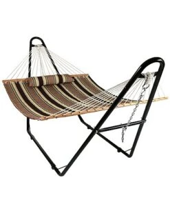 Quilted Hammock W/ Universal Steel Stand -Sandy Beach-450-lb. Capacity Home