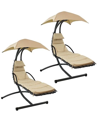 Hammock Chair Floating Chaise Lounger & Canopy Home 1 Hammock Chair Floating Chaise Lounger & Canopy Home