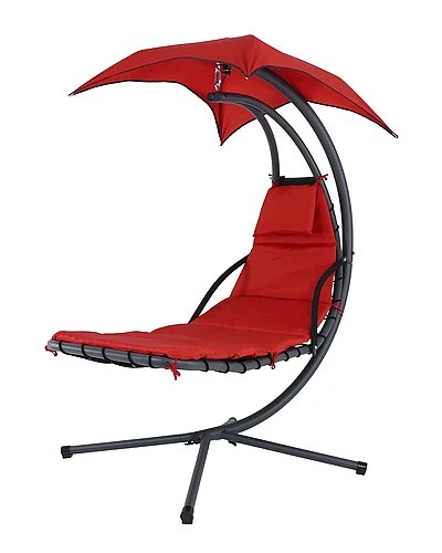Hanging Floating Chaise Lounge Swing Chair And Umbrella Home 1 Hanging Floating Chaise Lounge Swing Chair And Umbrella Home