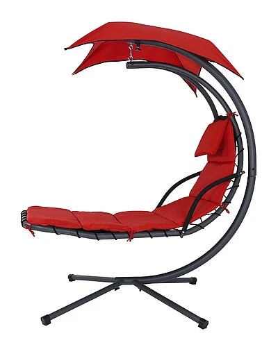 Hanging Floating Chaise Lounge Swing Chair And Umbrella Home 2 Hanging Floating Chaise Lounge Swing Chair And Umbrella Home - Image 2