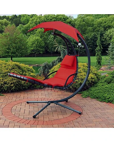 Hanging Floating Chaise Lounge Swing Chair And Umbrella Home 3 Hanging Floating Chaise Lounge Swing Chair And Umbrella Home - Image 3