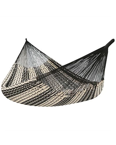 Handwoven XXL Thick Cord Mayan Hammock-880-lb Capacity-Black/Natural Home 1 Handwoven XXL Thick Cord Mayan Hammock-880-lb Capacity-Black/Natural Home