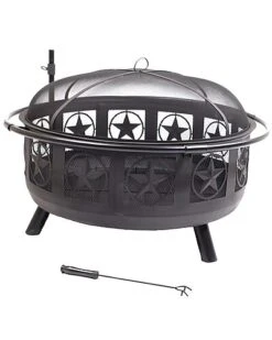 30in Fire Pit Black Steel All Star With Coo Grate And Spark Screen Home 6 30in Fire Pit Black Steel All Star With Coo Grate And Spark Screen Home -Home Furnishing Store 3070758668 RLLD 3