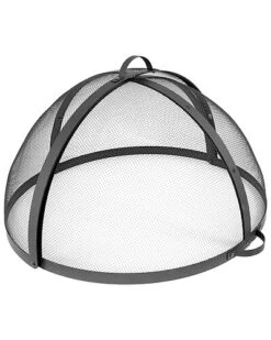Spark Screen 36in Diameter Steel Easy Access Lid Protector For Fire Pit Home