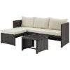 Enton Patio 2-Seater And Lounge Chair With Coffee Table Home