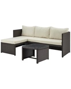 Enton Patio 2-Seater And Lounge Chair With Coffee Table Home