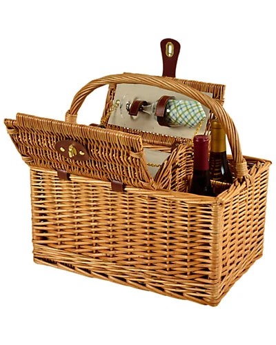 Vineyard Gazebo Print Picnic Basket For Two Home 3 Vineyard Gazebo Print Picnic Basket For Two Home - Image 3